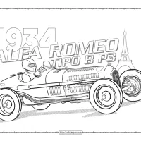 1934 Alfa Romeo Tipo B P3 Coloring Pages 53 1934 alfa romeo tipo b p3 coloring pages
