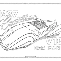 1937 Cadillac V16 Hartmann Coloring Page 57 1937 cadillac v16 hartmann coloring page