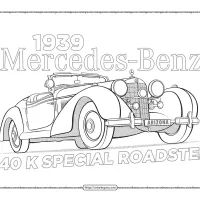 1939 Mercedes Benz Special Roadster Coloring Page 51 1939 mercedes benz special roadster coloring page