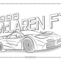 1998 McLaren F1 Coloring Page 55 1998 mclaren f1 coloring page