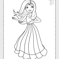 barbie princess coloring activities