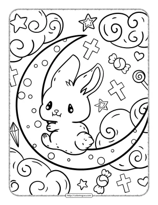 Cute and Creepy Kawaii Coloring Book 01