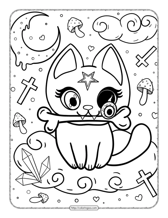 Cute and Creepy Kawaii Coloring Book 05 1 cute and creepy kawaii coloring book 05