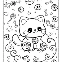 Cute and Creepy Kawaii Coloring Book 06 24 cute and creepy kawaii coloring book 06