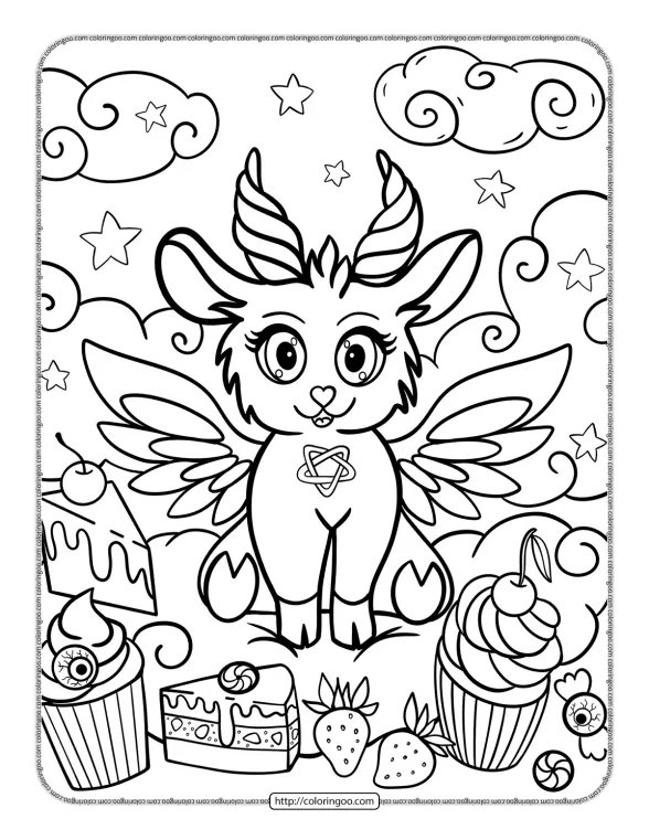 Cute and Creepy Kawaii Coloring Book 07 1 cute and creepy kawaii coloring book 07