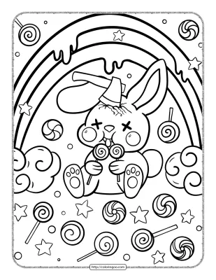 Cute and Creepy Kawaii Coloring Book 08