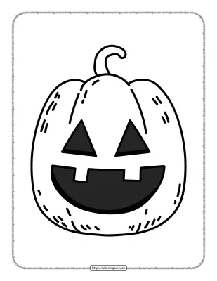 Happy Halloween Pumpkin Face Coloring Pages