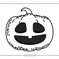 happy halloween pumpkin face coloring sheet