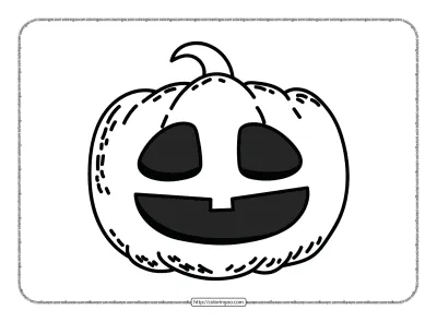 Happy Halloween Pumpkin Face Coloring Sheet