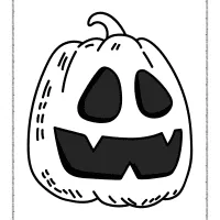 happy halloween pumpkin funny face coloring page