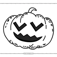 happy halloween pumpkin vface coloring sheet