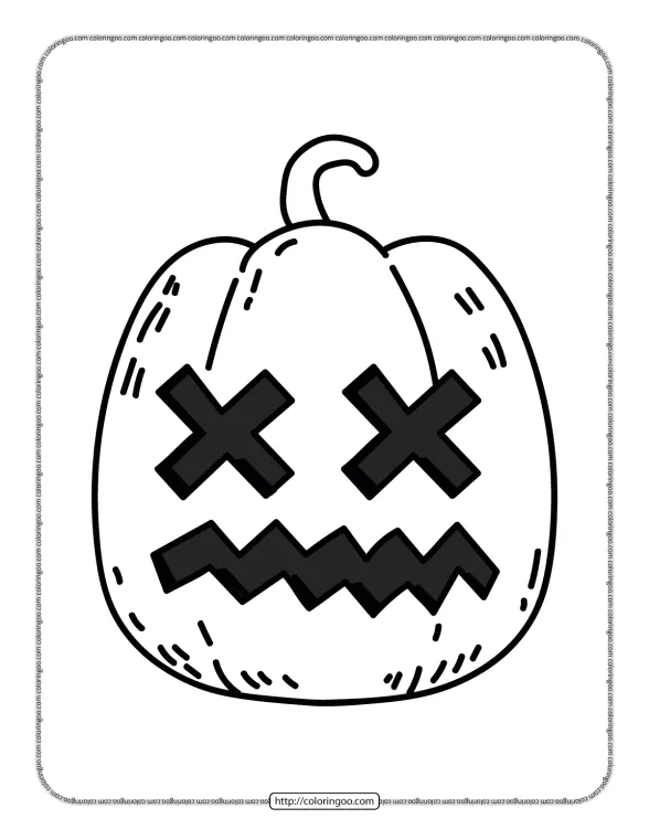Happy Halloween Pumpkin Xface Coloring Pages 1 happy halloween pumpkin xface coloring pages