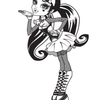 Monster High Draculaura Coloring Page 01 56 monster high draculaura coloring page 01