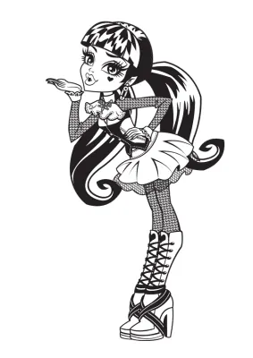 Monster High Draculaura Coloring Page 01