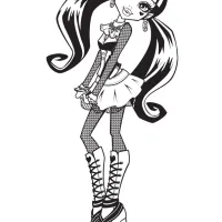 Monster High Draculaura Coloring Page 02 52 monster high draculaura coloring page 02