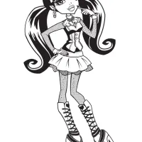 Monster High Draculaura Coloring Page 03 41 monster high draculaura coloring page 03