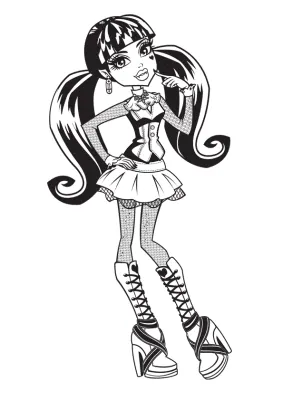 Monster High Draculaura Coloring Page 03