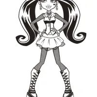 Monster High Draculaura Coloring Page 04 49 monster high draculaura coloring page 04