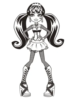 Monster High Draculaura Coloring Page 04