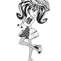 Monster High Draculaura Coloring Page 05 43 monster high draculaura coloring page 05