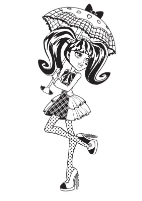 Monster High Draculaura Coloring Page 05