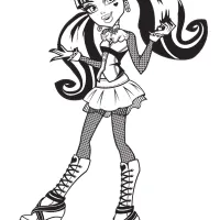 Monster High Draculaura Coloring Page 06 57 monster high draculaura coloring page 06