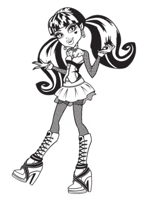 Monster High Draculaura Coloring Page 06