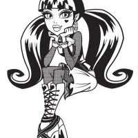Monster High Draculaura Coloring Page 07 50 monster high draculaura coloring page 07