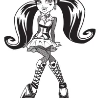 Monster High Draculaura Coloring Page 08 37 monster high draculaura coloring page 08
