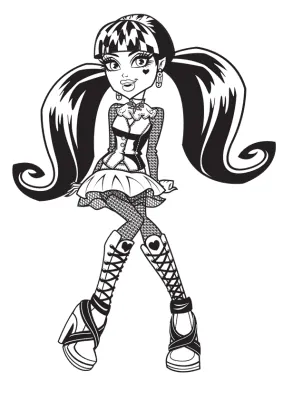 Monster High Draculaura Coloring Page 08