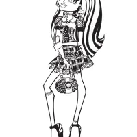 Monster High Frankie Stein Coloring Page 01 46 monster high frankie stein coloring page 01