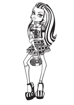 Monster High Frankie Stein Coloring Page 01