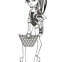 Monster High Frankie Stein Coloring Page 02 55 monster high frankie stein coloring page 02