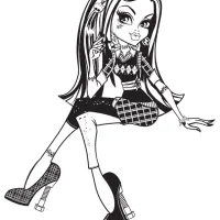 Monster High Frankie Stein Coloring Page 03 40 monster high frankie stein coloring page 03