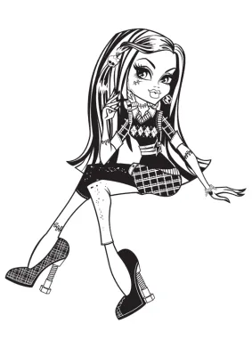 Monster High Frankie Stein Coloring Page 03