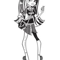 Monster High Frankie Stein Coloring Page 04 54 monster high frankie stein coloring page 04