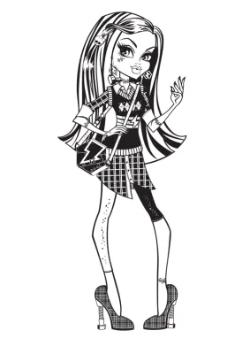 Monster High Frankie Stein Coloring Page 04