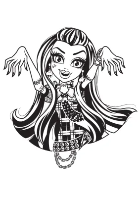 Monster High Frankie Stein Coloring Page 09