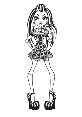 Monster High Frankie Stein Coloring Page 12