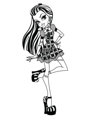 Monster High Frankie Stein Coloring Page 15