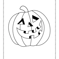 simple halloween pumpkin coloring page