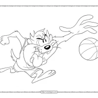 space jam 2 taz coloring pages