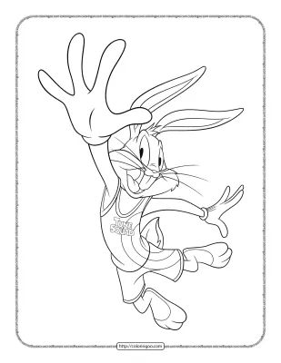 Space Jam Bugs Bunny Coloring Pages