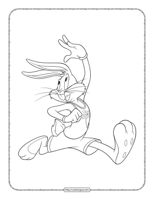 Space Jam Bugs Bunny Coloring Sheet