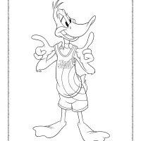 space jam daffy duck coloring pages