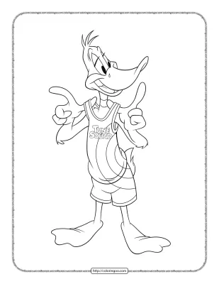 Space Jam Daffy Duck Coloring Pages