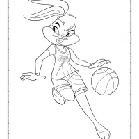 space jam lola bunny coloring pages