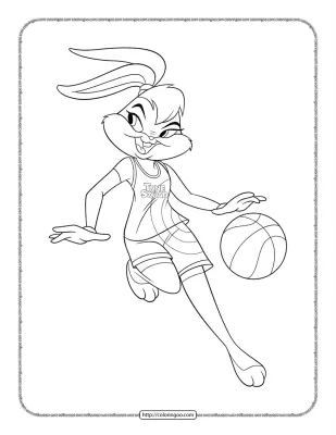 Space Jam Lola Bunny Coloring Pages