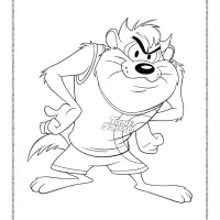 space jam tasmanian devil coloring pages