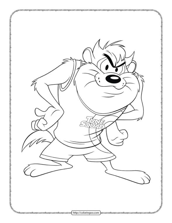 Space Jam Tasmanian Devil Coloring Pages 1 space jam tasmanian devil coloring pages